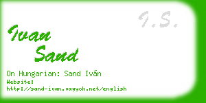 ivan sand business card